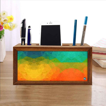 Wooden desk caddy Pen Mobile Stand - Multicolor Nutcase