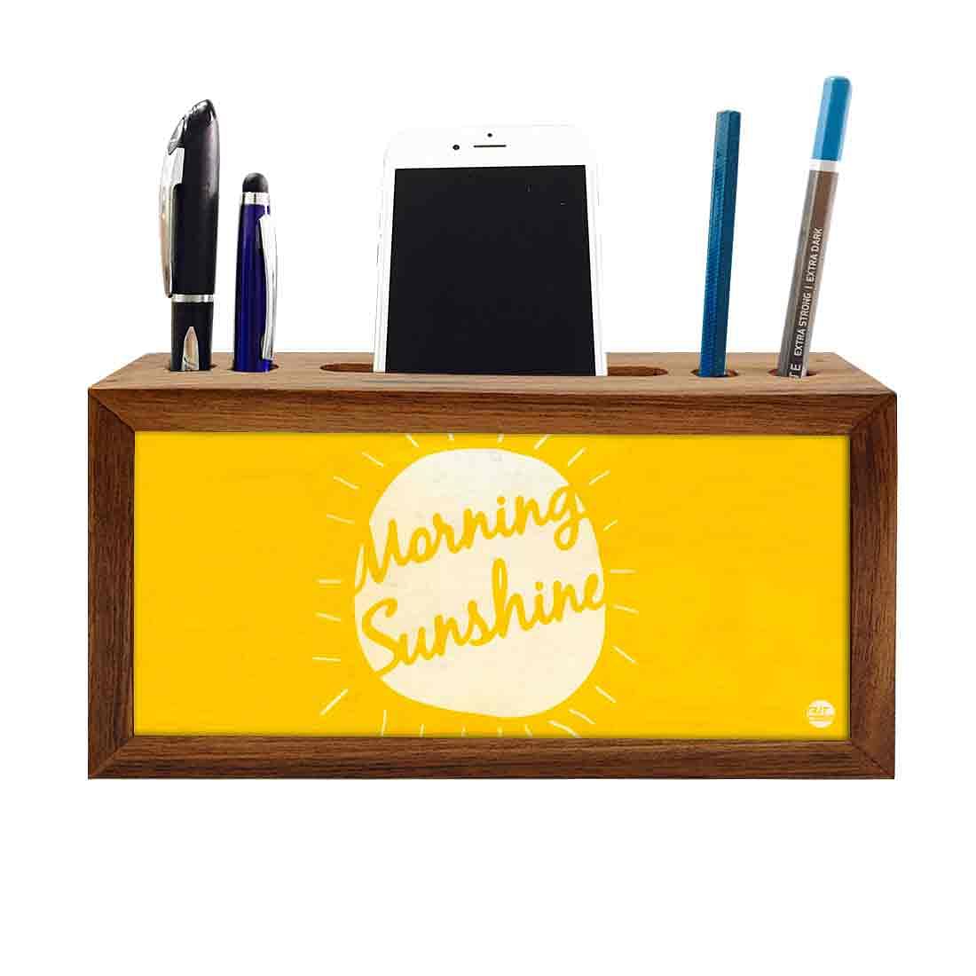 Small Wooden desk organizer - Morning Sunshine Nutcase