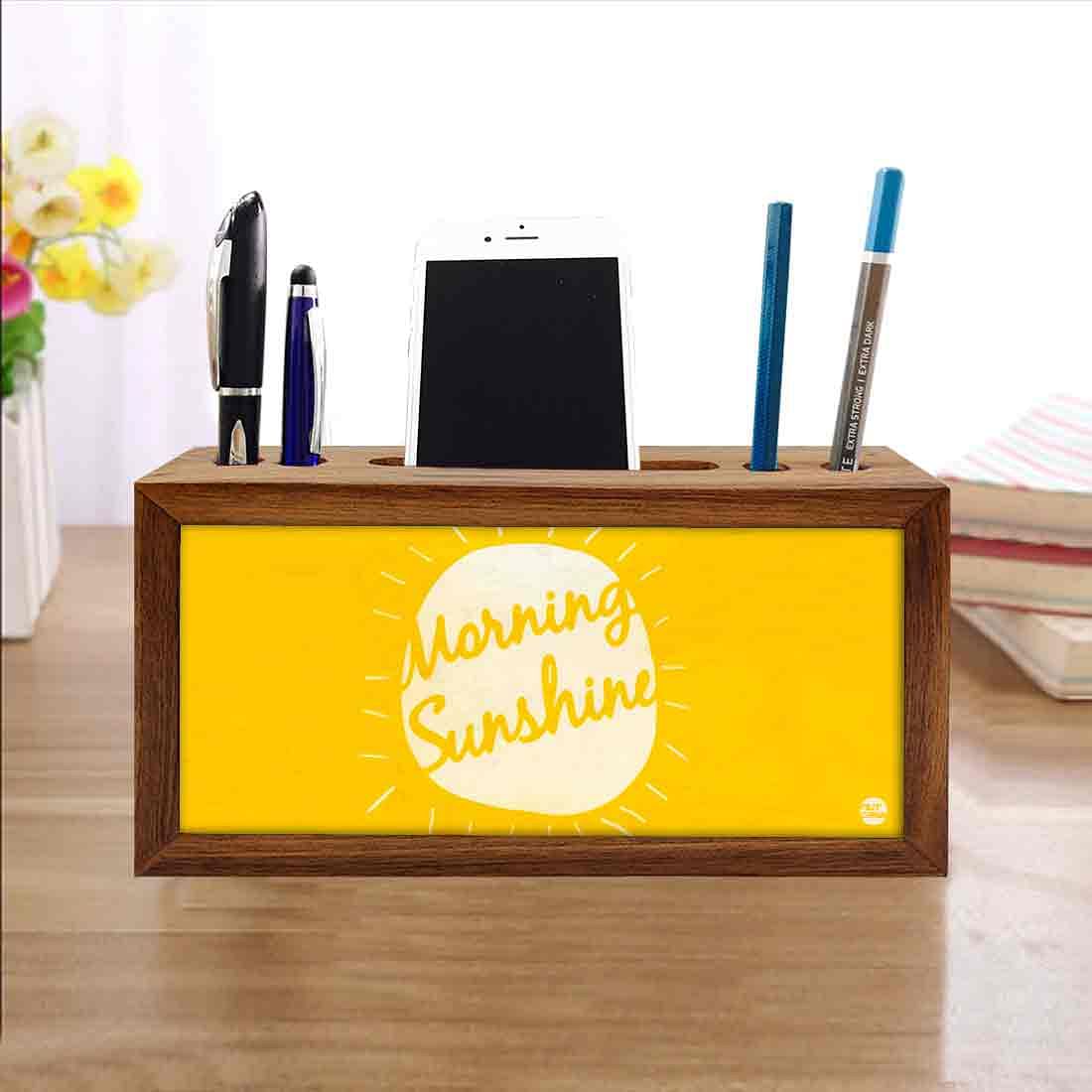 Small Wooden desk organizer - Morning Sunshine Nutcase