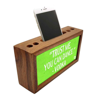 Wood desk organizer Pen Mobile Stand - Trust Me Nutcase