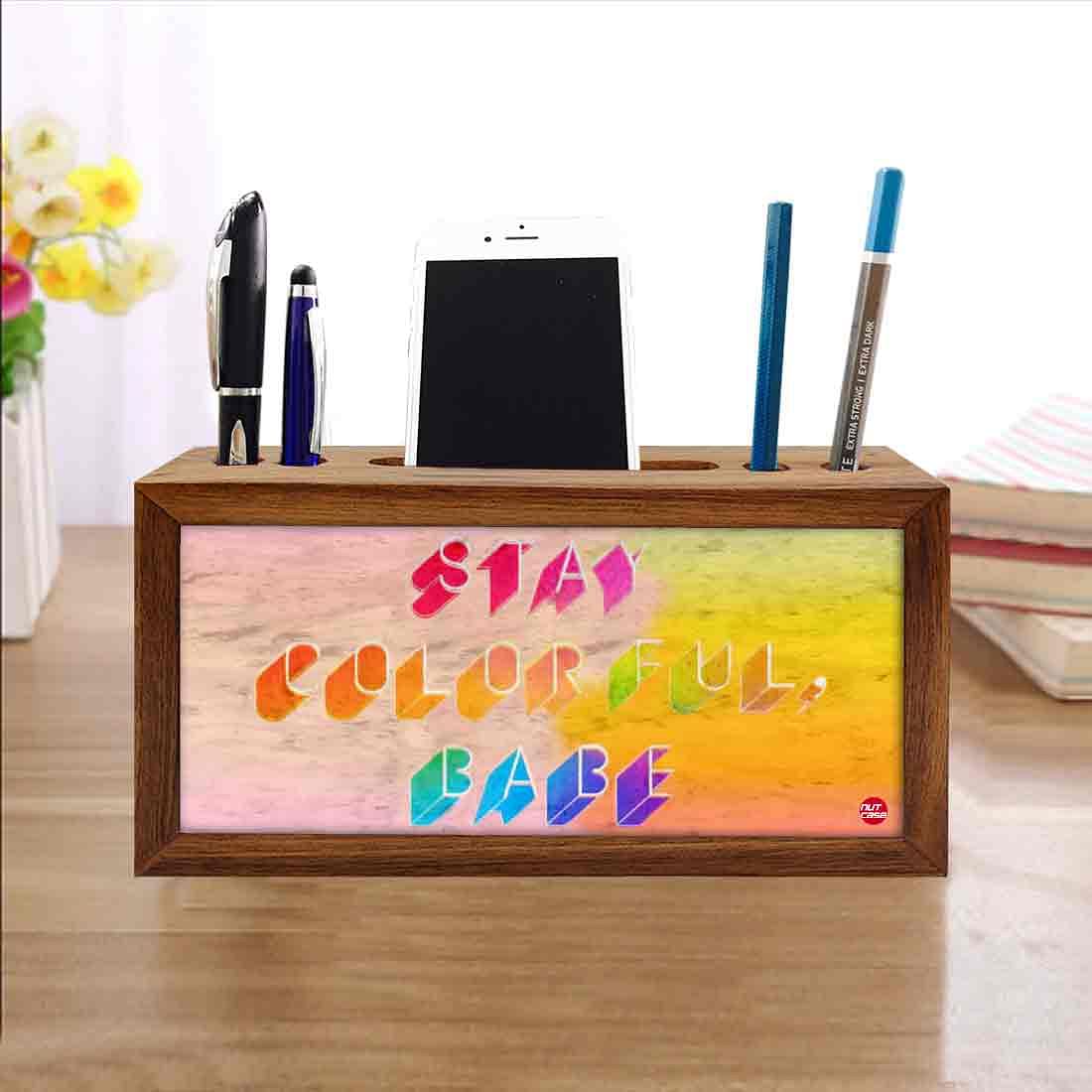 Solid Wood desk organizer - Stay Colorful Nutcase