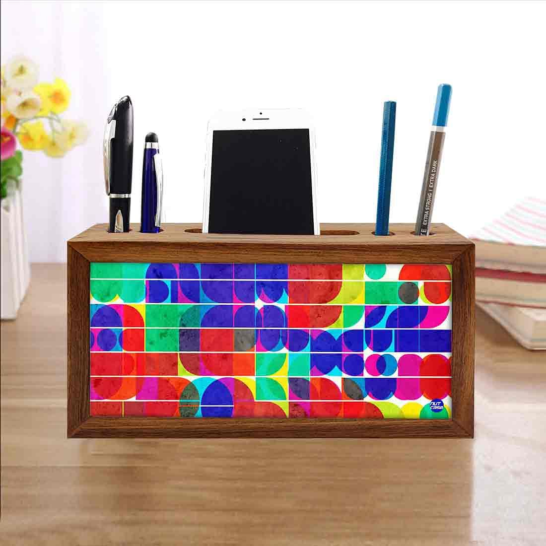 Wooden organizer for desk - Primary Colors Nutcase