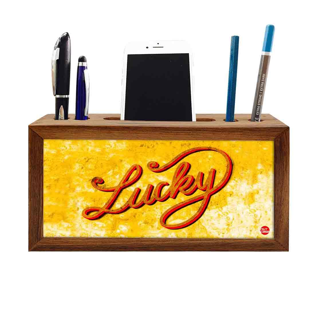 Wooden pen and pencil holder - Lucky Nutcase