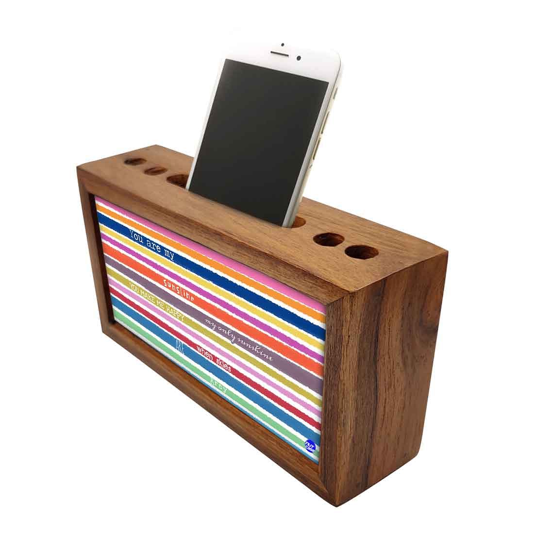 Wooden Pen Stand for Office - You Are My Sunshine Nutcase
