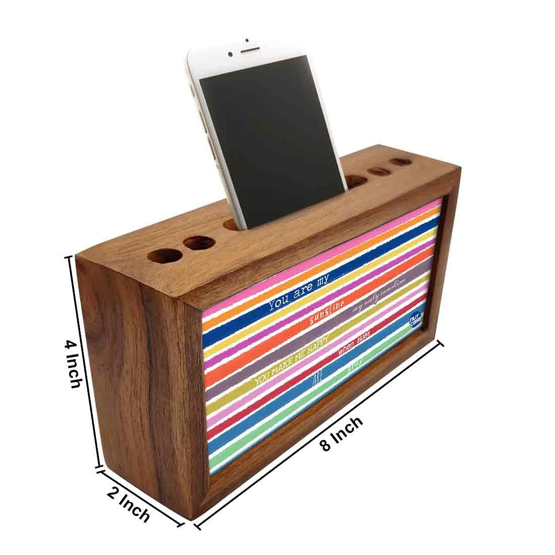 Wooden Pen Stand for Office - You Are My Sunshine Nutcase