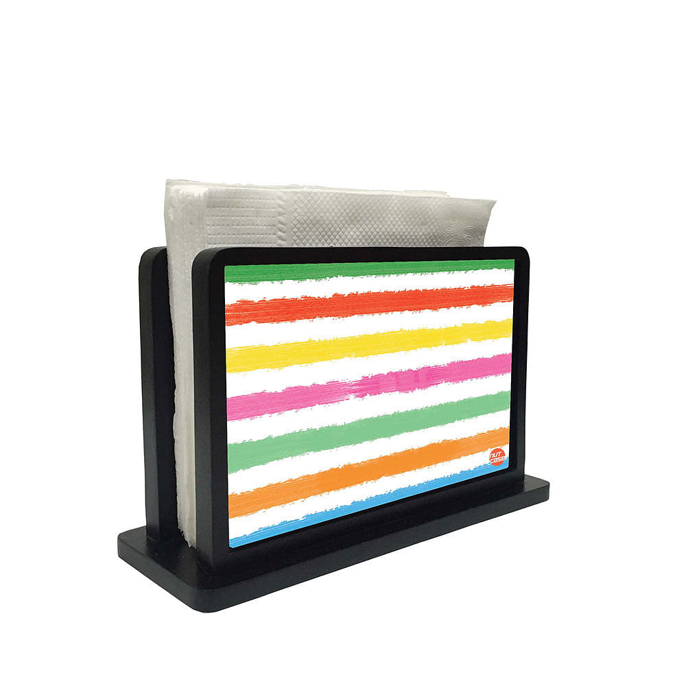 Tissue Holder Paper Napkin Stand - Watercolor Lines Nutcase