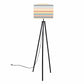 Tripod Floor Lamp Standing Light for Living Rooms -Grunge Stripes Nutcase