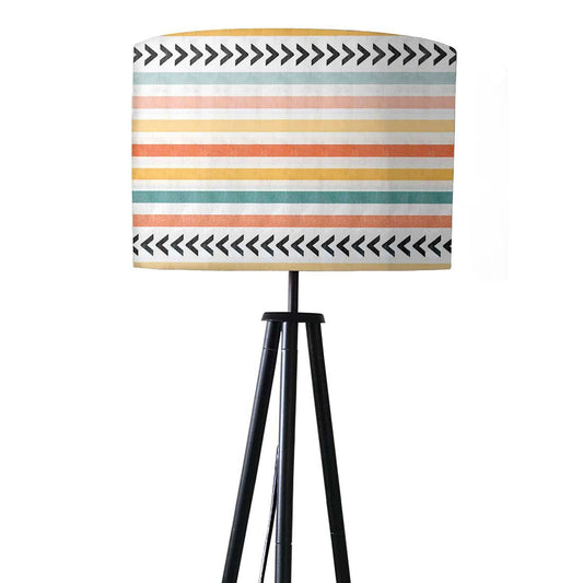 Tripod Floor Lamp Standing Light for Living Rooms -Grunge Stripes Nutcase