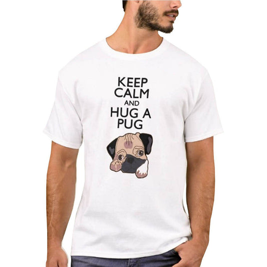 Nutcase Designer Round Neck Men's T-Shirt Wrinkle-Free Poly Cotton Tees - Keep Calm and Hug Nutcase