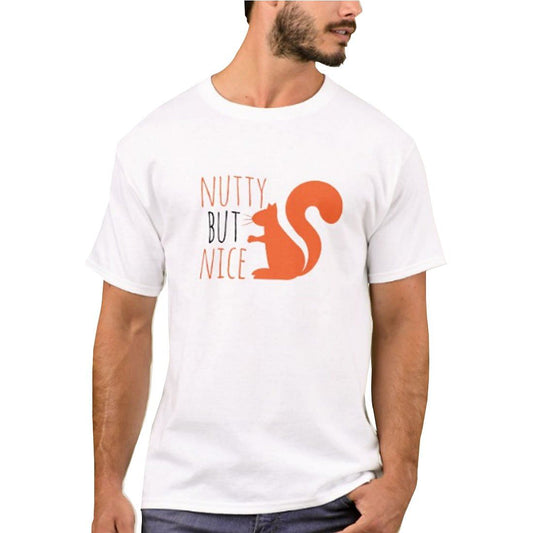 Nutcase Designer Round Neck Men's T-Shirt Wrinkle-Free Poly Cotton Tees - Nutty But Nice Nutcase