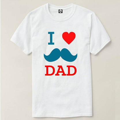 Nutcase Designer Round Neck Men's T-Shirt Wrinkle-Free Poly Cotton Tees - I Love DAD Nutcase