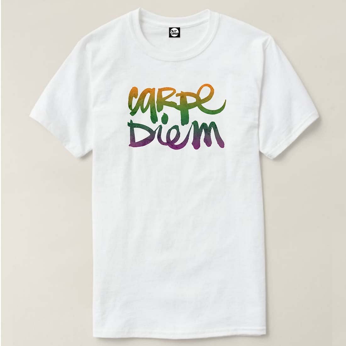 Nutcase Designer Round Neck Men's T-Shirt Wrinkle-Free Poly Cotton Tees - Carpe Diem Nutcase