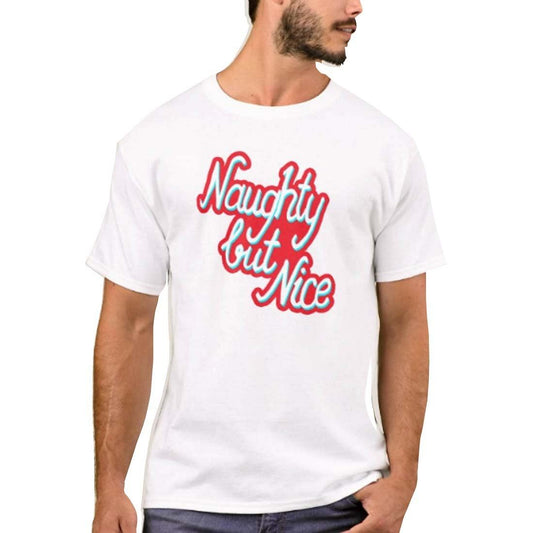 Nutcase Designer Round Neck Men's T-Shirt Wrinkle-Free Poly Cotton Tees - Naughty But Nice Nutcase