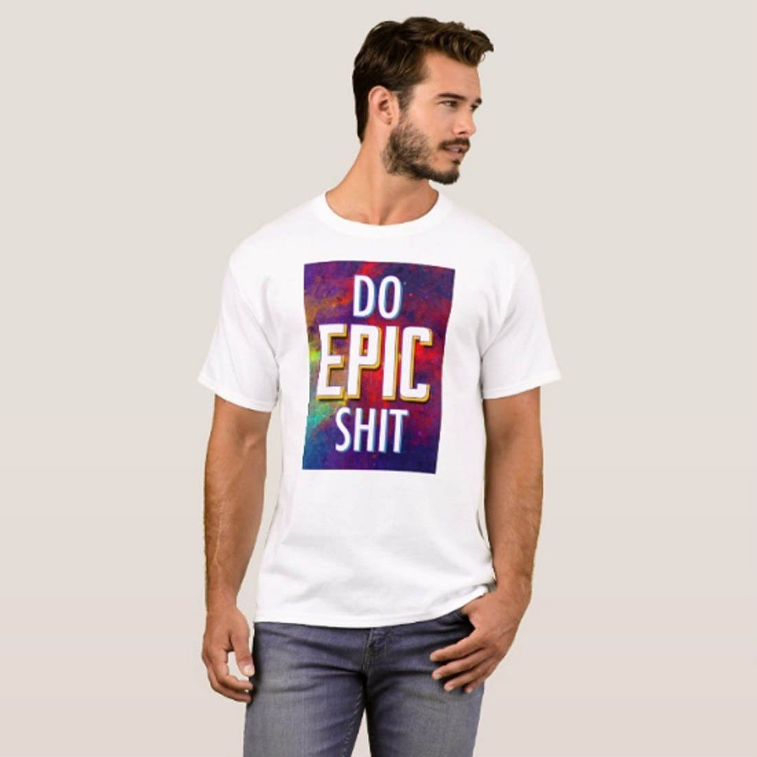 Nutcase Designer Round Neck Men's T-Shirt Wrinkle-Free Poly Cotton Tees - Do Epic Shit Nutcase