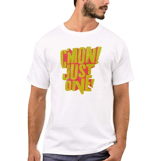 Nutcase Designer Round Neck Men's T-Shirt Wrinkle-Free Poly Cotton Tees - Cmon Just One Yellow Nutcase