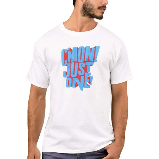 Nutcase Designer Round Neck Men's T-Shirt Wrinkle-Free Poly Cotton Tees - Cmon Just One Blue Nutcase