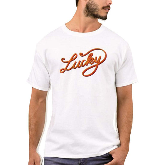 Nutcase Designer Round Neck Men's T-Shirt Wrinkle-Free Poly Cotton Tees - Lucky Nutcase