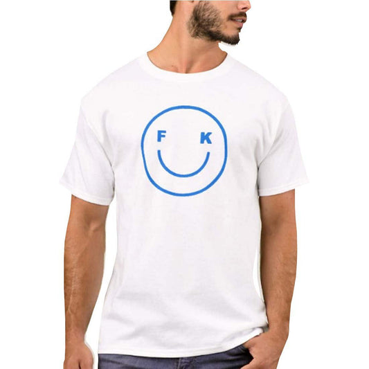 Nutcase Designer Round Neck Men's T-Shirt Wrinkle-Free Poly Cotton Tees - Smily Nutcase