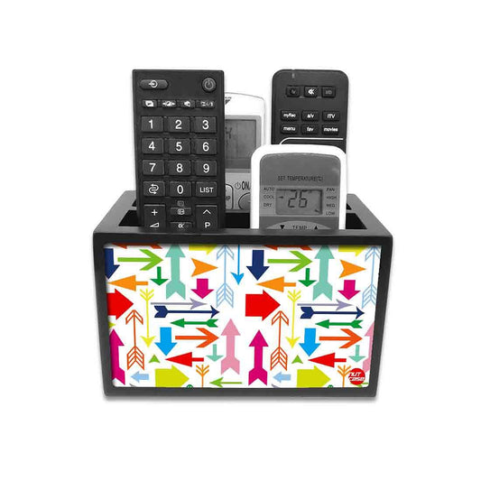 Remote Control Stand Holder Organizer For TV / AC Remotes -  Colorful Arrows Nutcase