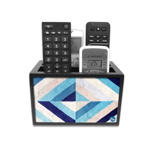 Remote Control Stand Holder Organizer For TV / AC Remotes -  Blue Diamonds Nutcase