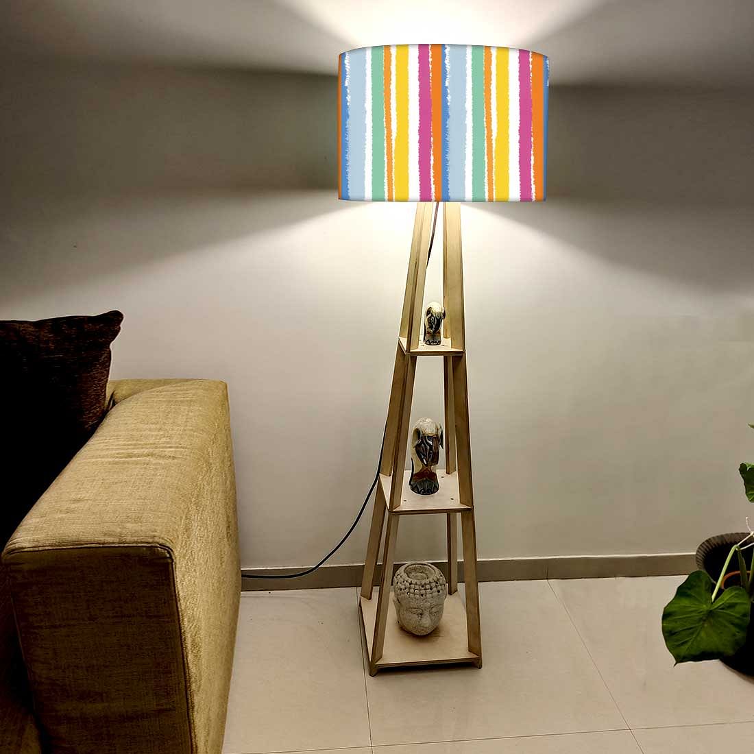 Floor Lamps for Living Room - Multicolor Lines Nutcase