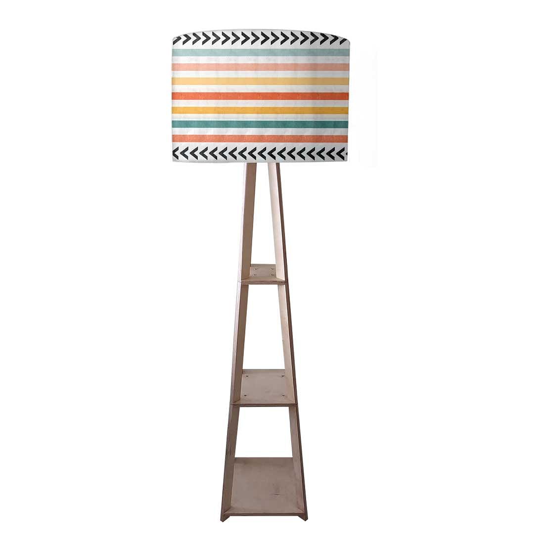 Wooden FloorLamp - Grunge Stripes Nutcase