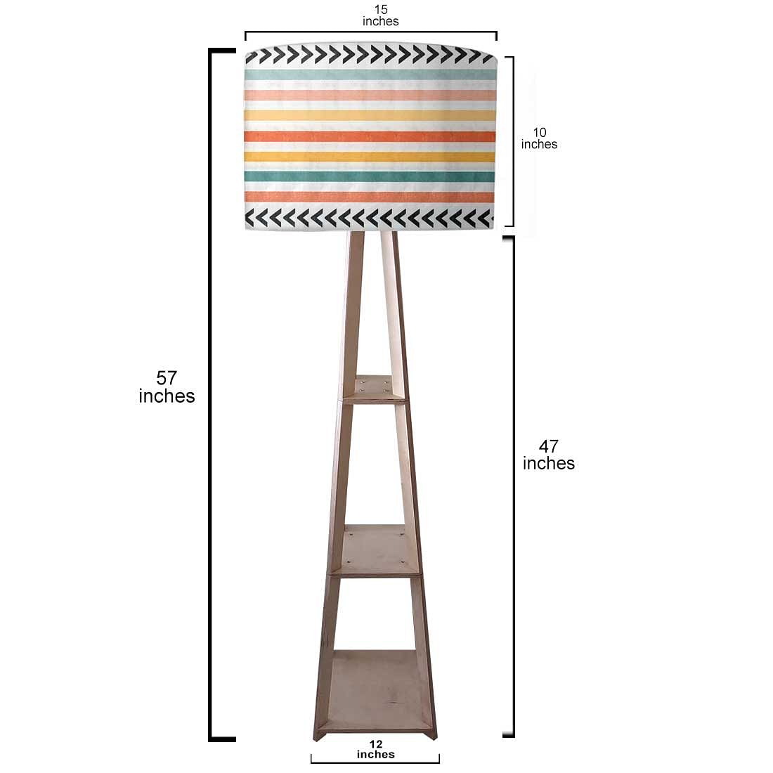 Wooden FloorLamp - Grunge Stripes Nutcase