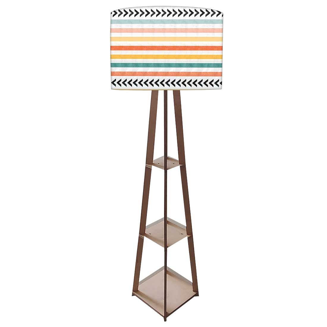 Wooden FloorLamp - Grunge Stripes Nutcase