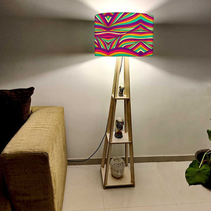 Tripod Floor Lamp - Colored Waves Nutcase