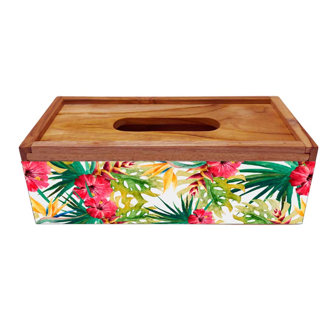 Rectangular Tissue Paper Holder for Table Kitchen - Hibiscus