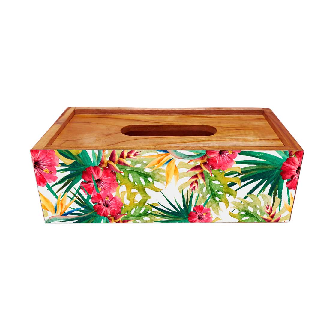 Rectangular Tissue Paper Holder for Table Kitchen - Hibiscus