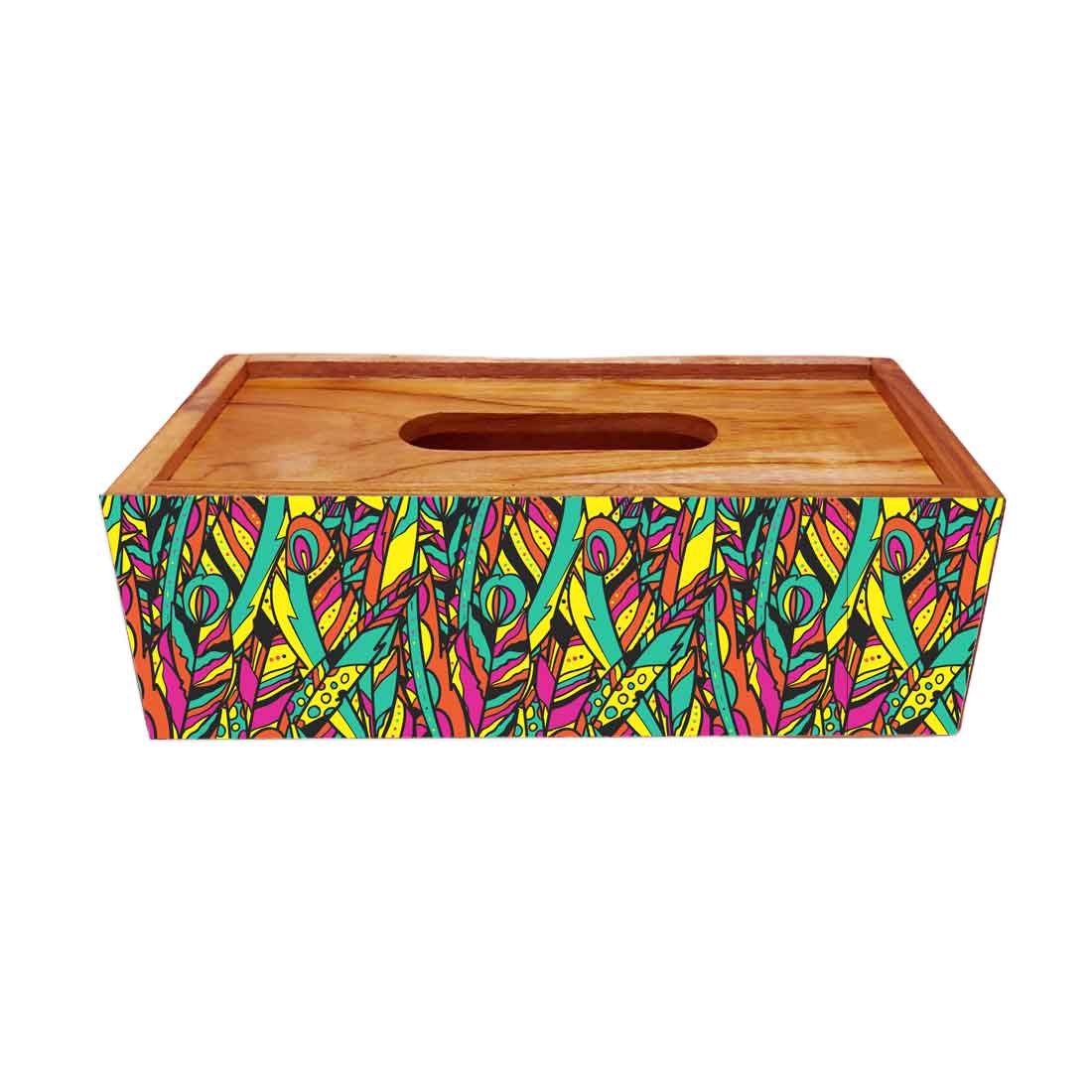 Wooden Tissue Box Cover Holder for Office Car - Multicolor