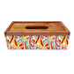 Wooden Tissue Box Holder for Office Home Use - Multicolor