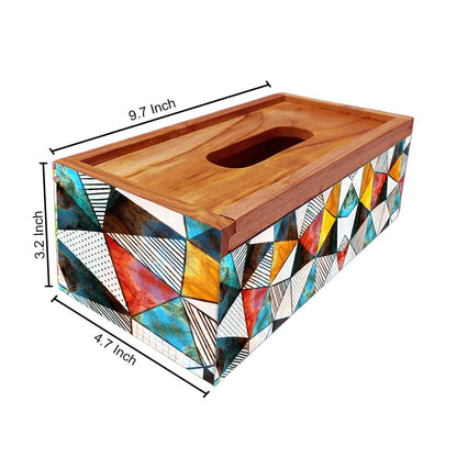 Tissue Paper Holder Box Wooden for Office Home Online India