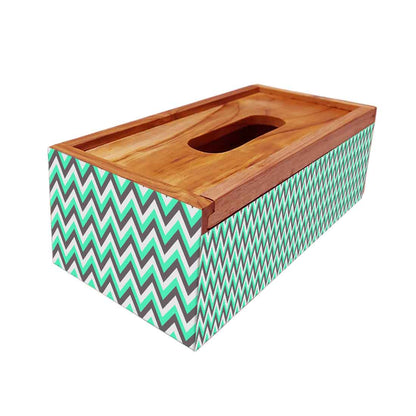 Rectangular Wooden Tissue Paper Dispenser Box for Dining Table