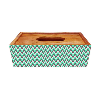 Rectangular Wooden Tissue Paper Dispenser Box for Dining Table