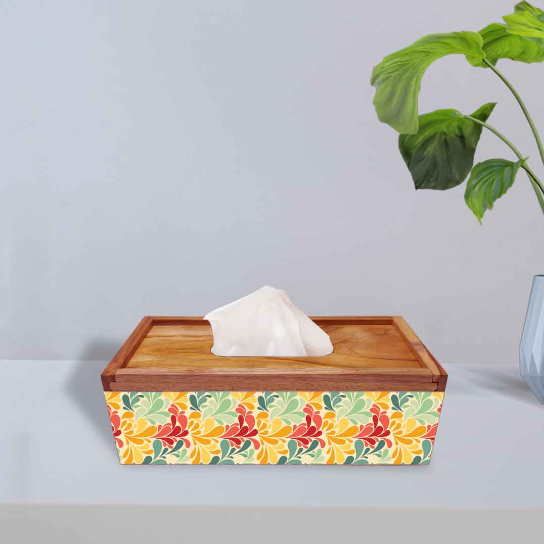 Designer Wooden Tissue Box Holder for Car Office