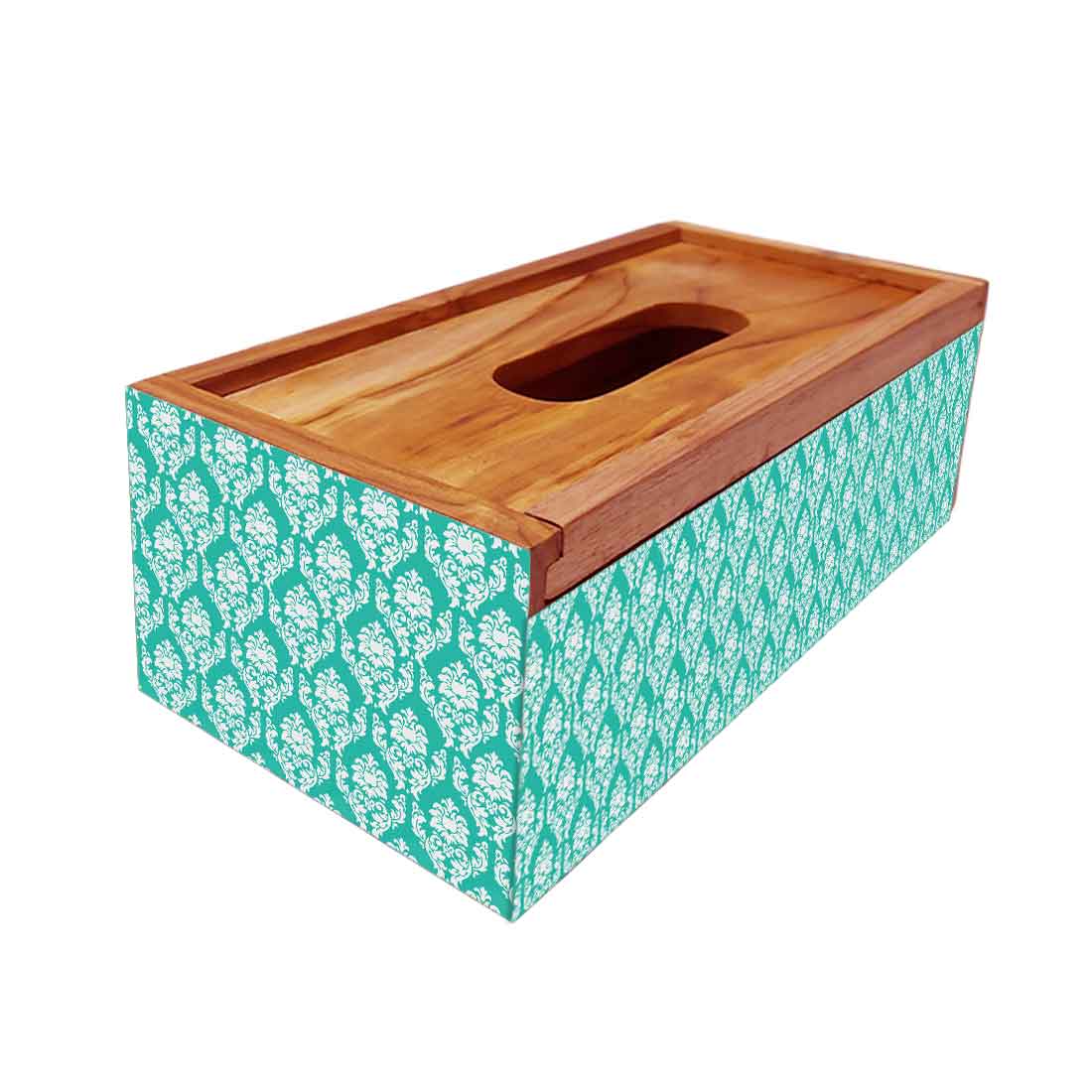 Wooden Rectangular Tissue Paper Holder for Bathroom