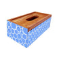 Decorative Wooden Tissue Box Holder for Home for Bathroom - Circle