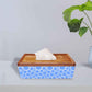 Decorative Wooden Tissue Box Holder for Home for Bathroom - Circle