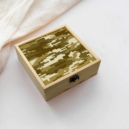 Jewellery Box Wooden Jewelry Organizer -  8 Bit Camo Desert Storm Nutcase