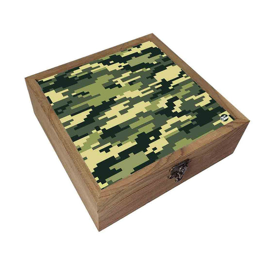 Nutcase Designer Jewellery Box for Wedding  - Unique Gifts -Green Army Camouflage Nutcase