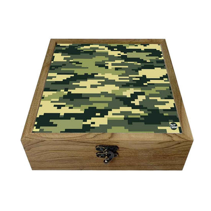 Nutcase Designer Jewellery Box for Wedding  - Unique Gifts -Green Army Camouflage Nutcase