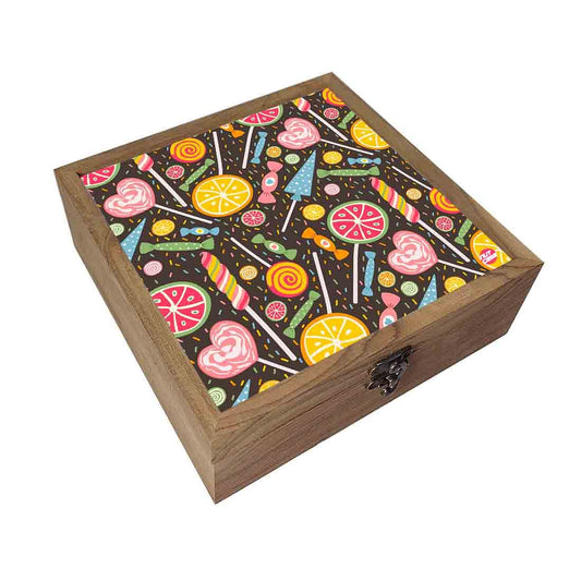 Nutcase Designer Storage Box for Jewellery Wooden - Unique Gifts -Colorful Candies Nutcase