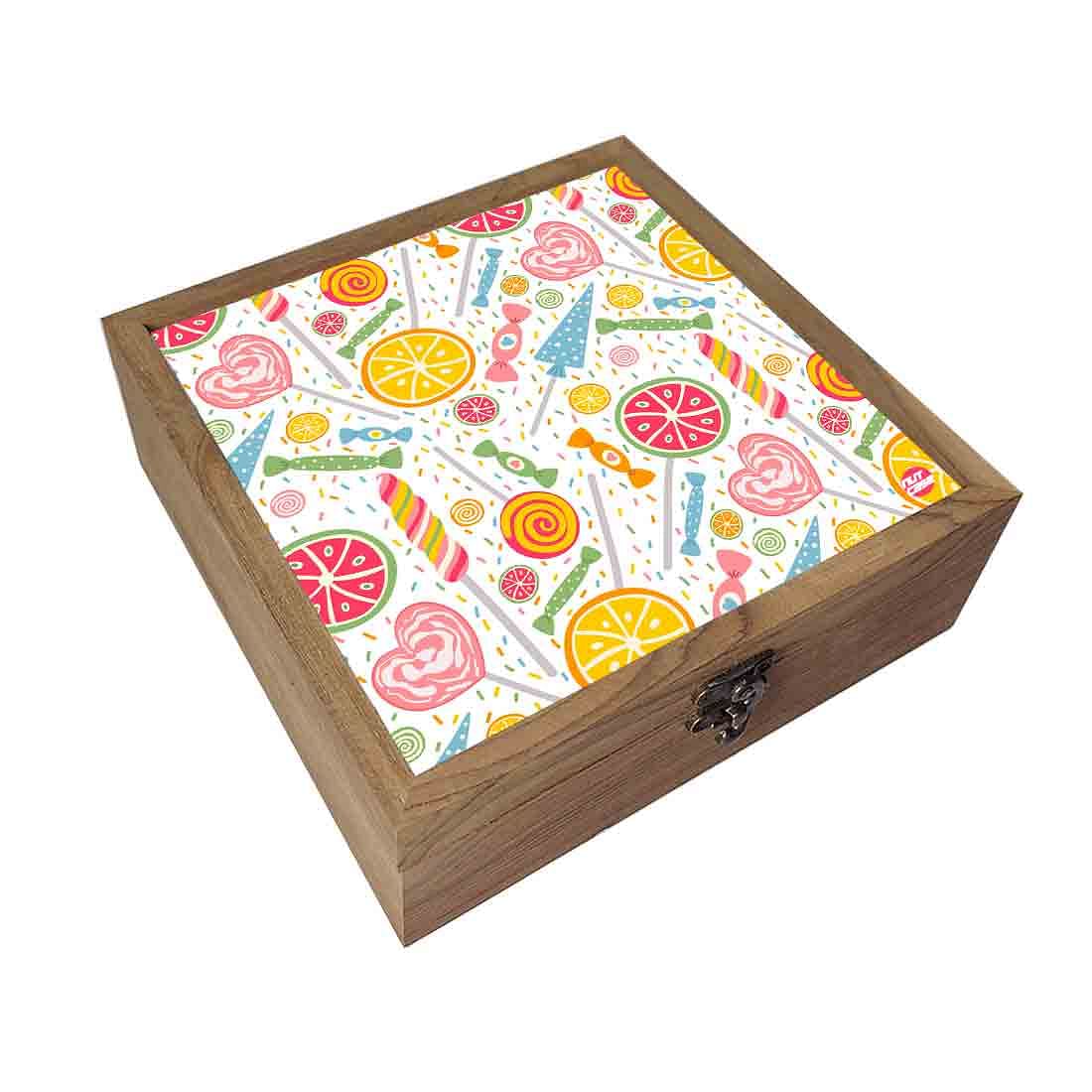 Nutcase Designer Wooden Jewellery Box Organizer  - Unique Gifts -Sweet Candies Nutcase