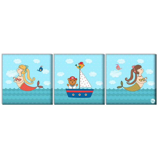 Wall Art Decor Panel For Home - Mermaids and Ship Nutcase