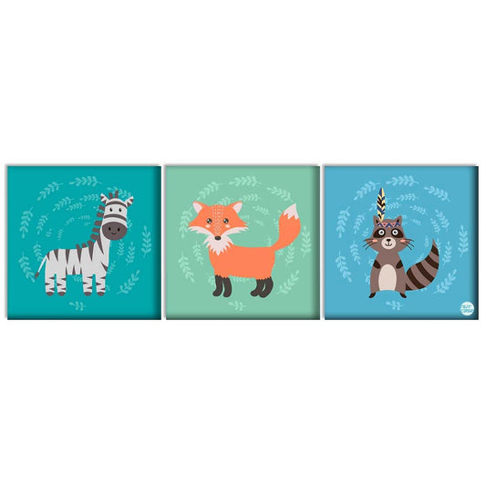 Wall Art Decor Panel For Home - Cute Sweet Baby Animals Nutcase