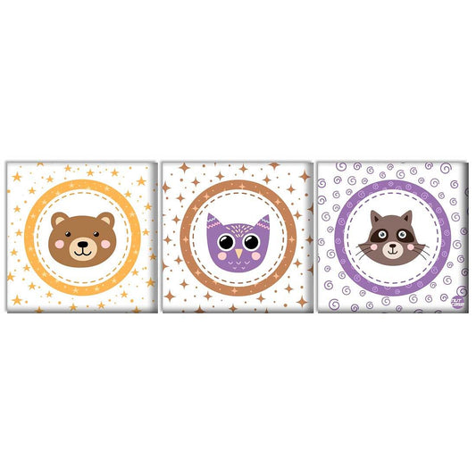 Wall Art Decor Panel For Home - Cute Animals Nutcase