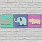Wall Art Decor Hanging Panels Set Of 3 -Cute Elephant Nutcase
