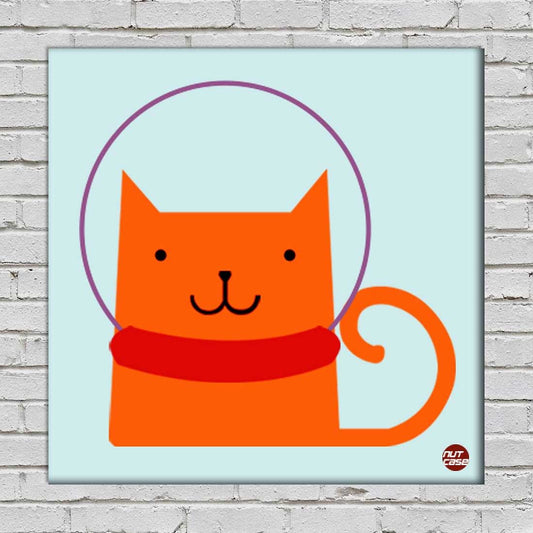 Wall Art Decor Hanging Panels - Cute Cat Skipping Nutcase